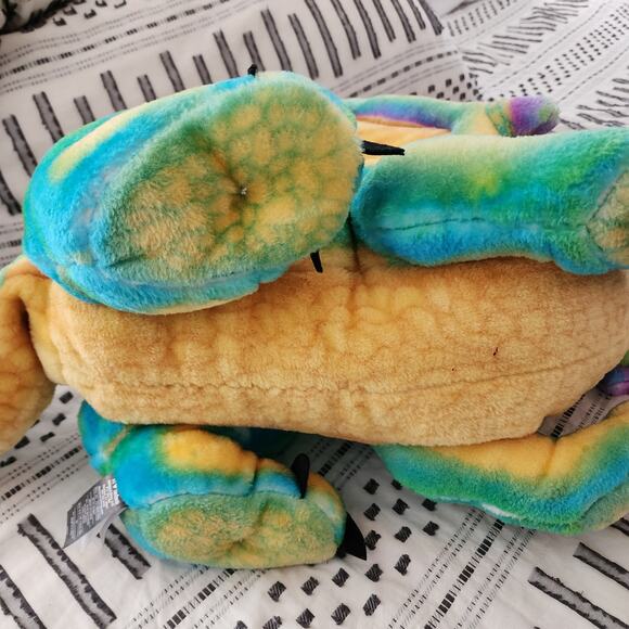 Melissa Doug Jumbo Plush Dragon 33" Rainbow Friendly Long Tail Winged Retired - Picture 9 of 11